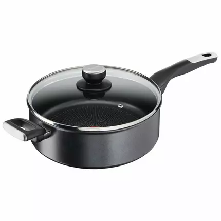 Tefal Unlimited Sautepan 26 CM All Hobs Titanium Non Stick Anti Scratch Safe Non Stick G6 Unlimited Round Saucepan Pan Cast Aluminum G2553302