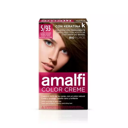Amalfi Hair Dye Color Cream 5/93 Gold Brown 5839