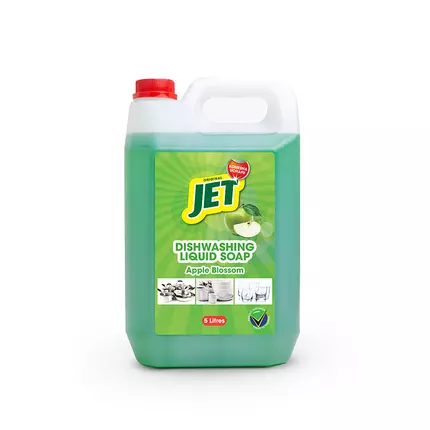 Jet Dishwashing Liquid Soap Apple Blossom 5L (Pack of 4Pcs)