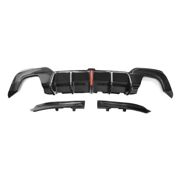 M Sport Rear Bumper Real Carbon Fiber Lip Diffuser Skirts Splitter F1 Style With Led Light CC-9734 Compatible With Bmw 3 Series G20 2019-2023