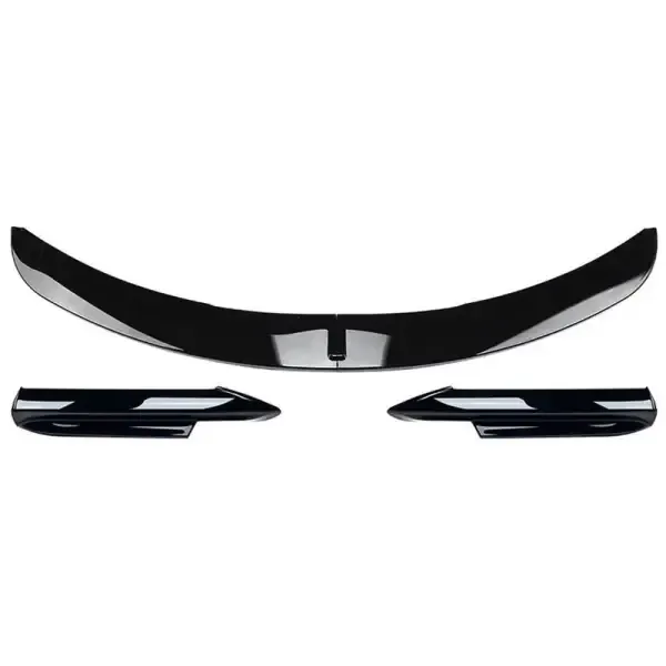 Front Bumper Lip Mp Glossy Black Mp CC-3207 Compatible With Bmw 3 Series E90 2005-2007
