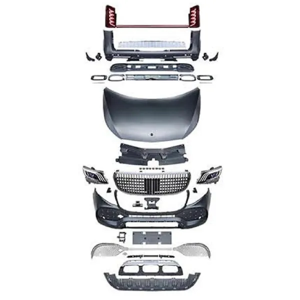 Maybach S600 Upgrade Facelift Conversion Bodykit Bumper Hood Headlight Taillight CC-6370 Compatible With Mercedes Benz V Class Vito W447 2016-2021 To W447 Lci 2022
