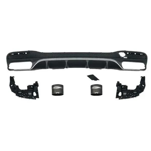 AMG Rear Bumper Upgrade Convert To Gle63 Amg After Rear Lip Diffuser W166-004 Gc CC-9617 Compatible With Mercedes Benz Gle W166 2016-2019