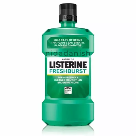 Johnsons Listerine Freshburst Mouth Wash, for Bad Breath, Kills 99% of Germs That Cause Bad Breath & Fight Plaque & Gingivitis, ADA Accepted Mouthwash, Spearmint, 250ml 6017