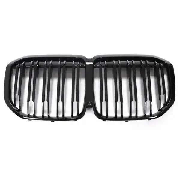 Front Bumper Grill Carbon Fiber Look Glossy Black CC-1632 Compatible With Bmw X7 G07 2019-2022