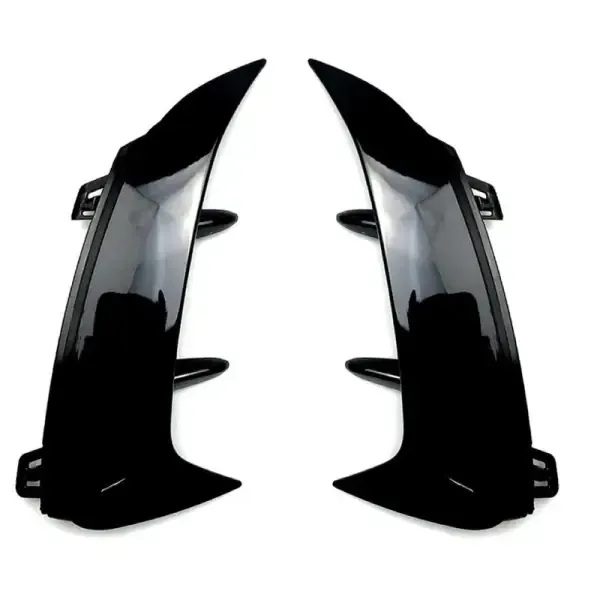 Amg Bumper Rear Splitter Lip Canards Skirts Flag 2 Zst-231 Glossy Black CC-3754 Compatible With Mercedes Benz A Class W177 2018+