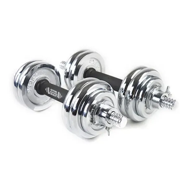 Gym Craft Silver Chrome Adjustable Dumbbell Set 30kg