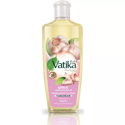 Vatika Hair Oil Natural Moisturizing, Strengthening & Hair Oil Serum for Healthy Scalp, Nourishing Hair Oil for Soft, Manageable, Smooth & Silky Hair From Root to Tip (Garlic) 300ml (Pack of 6)