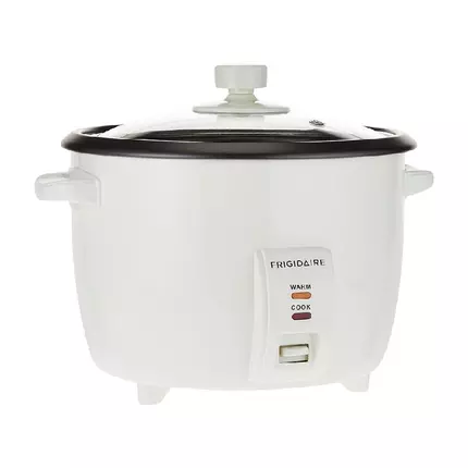 Frigidaire Rice Cooker 1.8L with Steamer 700W Glass Lid, Removable Non-Stick Inner Pot White FD8018S
