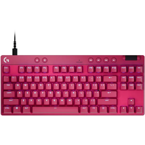 Logitech G Pro X TKL RAPID RGB Gaming Keyboard (Pink)