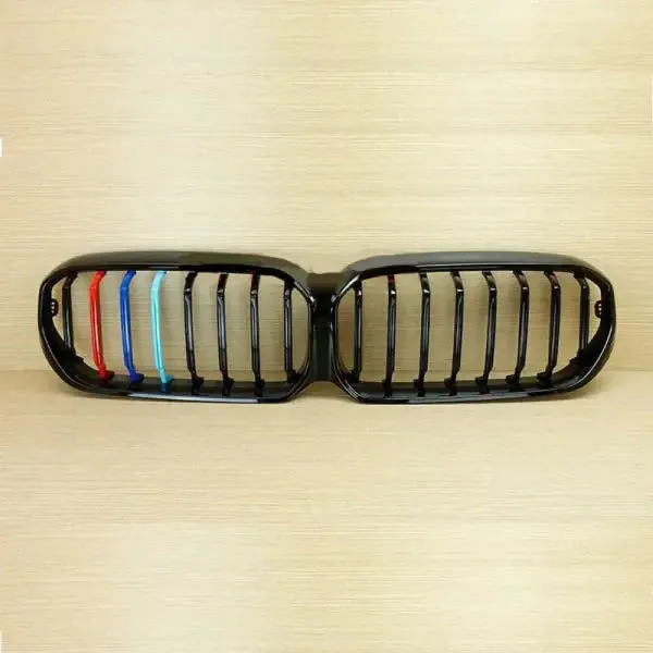 Front Bumper Show Grill Tri Color Single Line CC-3048 Compatible With Bmw 5 Series G30 Lci 2021+