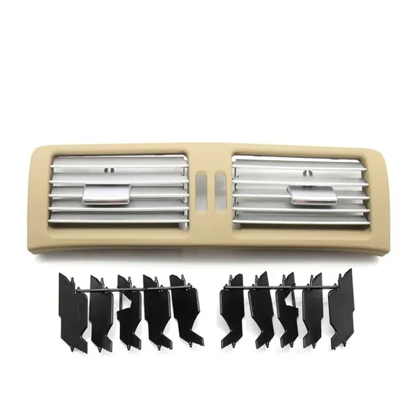 Air Ac Conditioner Gril Frame Trim Cover Chromed Ac Vent Outlet Grille Cover 25183022541148 Light Beige Centre CC-6757 Compatible With Mercedes Benz R Class W251 2009-2018