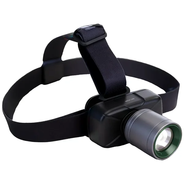 Green Lion Beam Light Rechargeable Headlamp - Black