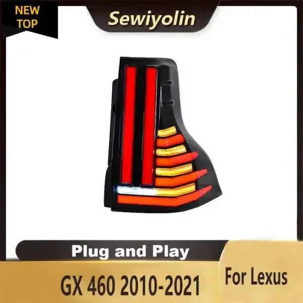 LED Tail Lights Rear Lamp Animation Assembly Plug and Play DRL Compatible With Lexus GX 460 2010-2021