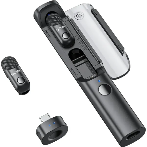 BOYA Magic 2-Person Wireless Microphone System with USB-C Connector for Mobile Devices (2.4 GHz)