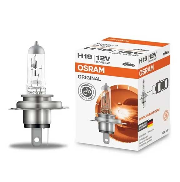 OSRAM ORIGINAL BULB H19 HALOGEN, 60/55W 12V HEADLIGHT 64181L