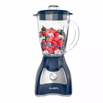 Decakila Blender 650W Capacity 1.5L Jug 2 Speed With Pulse SS Blade Mixer 6-Bladed Stainless Steel Blade KEJB045L