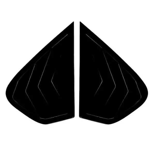 Rear Side Window Louver Trim Cover Glossy Black Zst-696 Gb CC-4876 Compatible With Bmw X6 E71 2007-2014