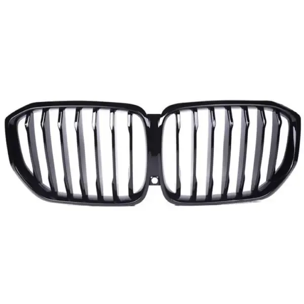 Front Bumper Grill Glossy Black Single CC-3122 Compatible With Bmw X5 G05 2019-2023