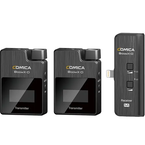 Comica Audio BoomX-D MI2 Ultracompact 2-Person Digital Wireless Microphone System for iOS Smartphones (2.4 GHz)