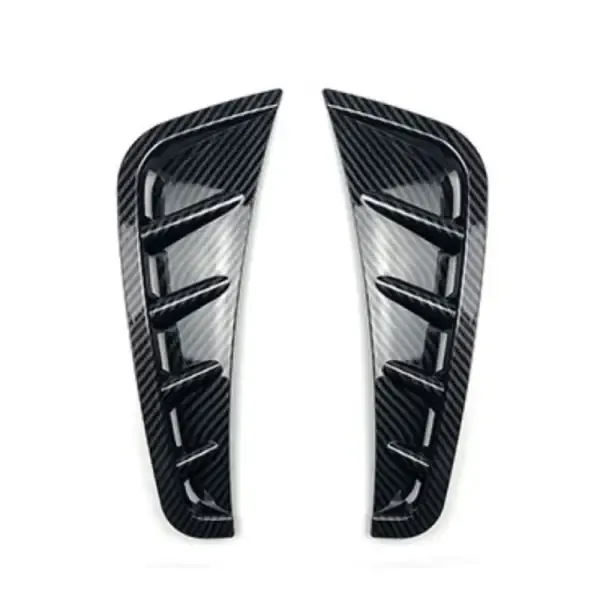 Side Fender Vent Bumper Lip Splitter Skirts Flag Spoiler Zst-145 Cf Carbon Fiber Look CC-4220 Compatible With Mercedes C Class W205 Lci 2019-2022 Amg C43 C63