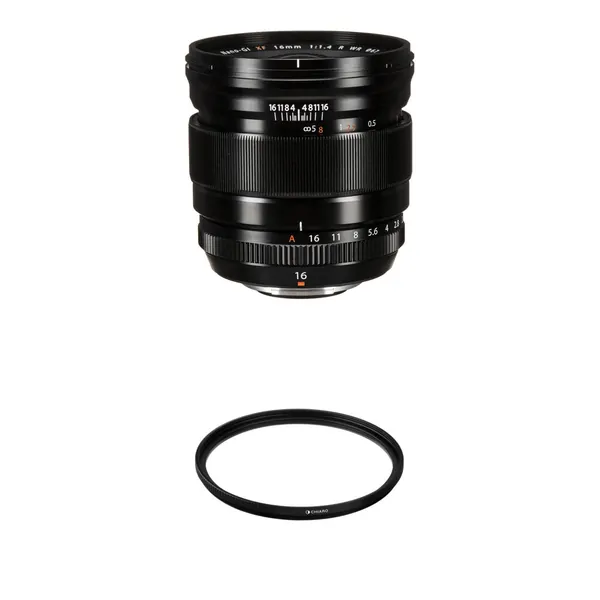 FUJIFILM XF 16mm f/1.4 R WR Lens with UV Filter Kit