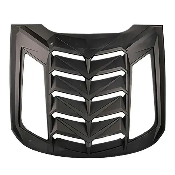 Rear Window Louver Windshield Scoop Sun Shade Cover Vent Black C CC-5283 Compatible With Ford Mustang 2015-2023