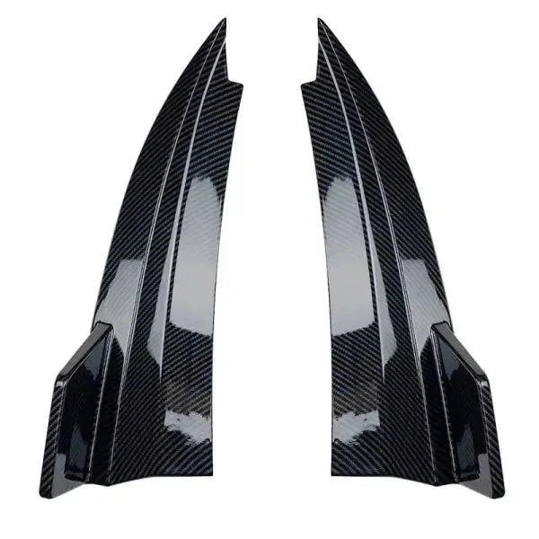Rear Bumper Lip Splitter Skirts Flag Spoiler Zst-270 Cf Carbon Fiber Look CC-4233 Compatible With Mercedes C Class W205 Coupe 2015-2022 Amg C43 C63