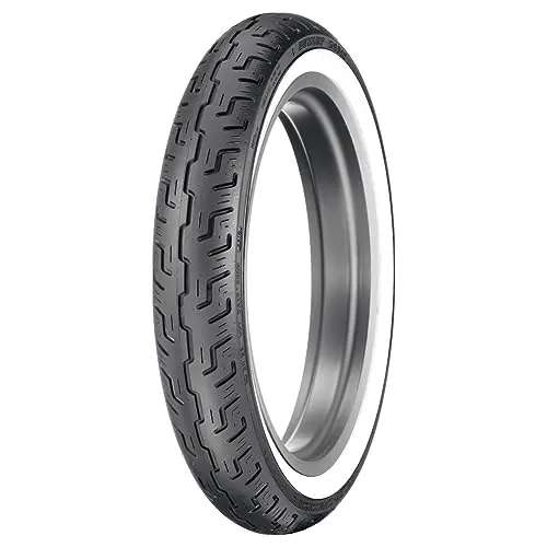 Dunlop D401 Front Motorcycle Tire 100/90-19 (57H) Wide White Wall - Fits: BMW F650 1997-1999