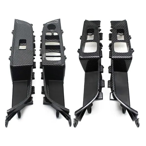 Interior Door Pull Handle Armrest Panel Window Switch Cover Carbon Fiber Model B High CC-8237 Compatible With BMW 6 Series GT G32 2017-2022