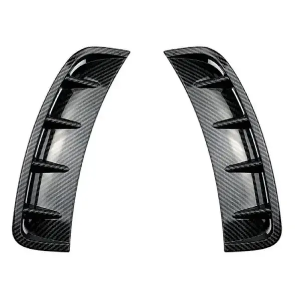 Amg Bumper Front Splitter Lip Canards Skirts Flag A Zst-114 Carbon Fiber Look CC-3759 Compatible With Mercedes Benz A Class W177 2018+