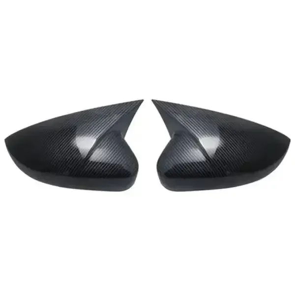 Side Rear View Mirror Case Cover Paste Self Adhesive Tape Stick On Style Ar-mr-033 Carbon Fiber Look CC-2010 Compatible With Volkswagen Vw Polo Mk5 2014-2023