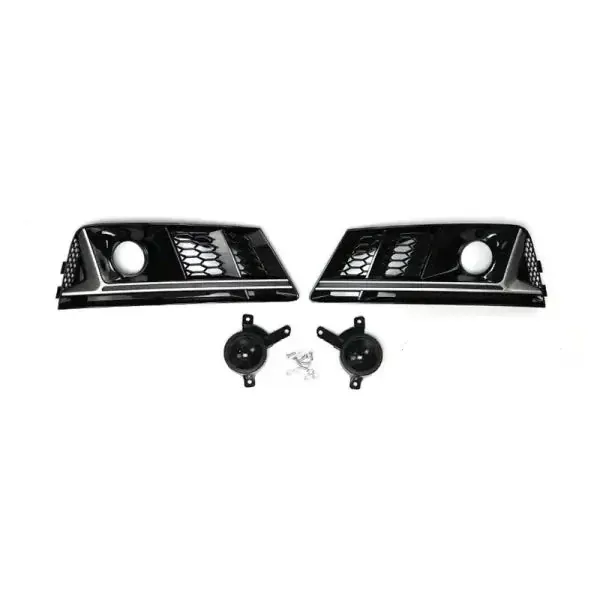 Fog Lamp Grill Frame Cover With Fog Light CC-3276 Compatible With Audi A4l B9 2019