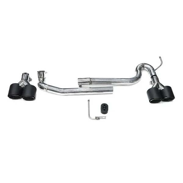 M Sport M4 Exhaust Pipe Car Muffler Tip Tailpipe Dual Quad Silensor Exhaust System Carbon Fiber Look CC-6648 GC Compatible With BMW 5 Series F10 2010-2017