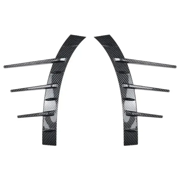 Rear Bumper Lip Splitter Skirts Flag Spoiler Zst-437 Cf Carbon Fiber Look CC-4270 Compatible With Mercedes C Class W206 2022+ Amg C63 C43
