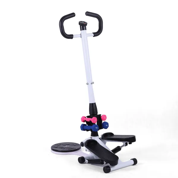 All-in-One Stair Stepper Machine Climbing Stepper With Twister,Handle & LCD