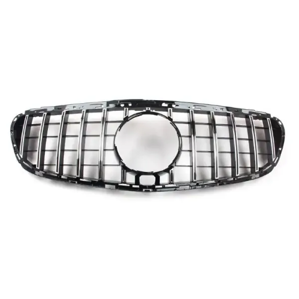 Front Bumper Show Grill Gtr Silver Lci CC-1735 Compatible With Mercedes Benz E Class W212 2013-2016