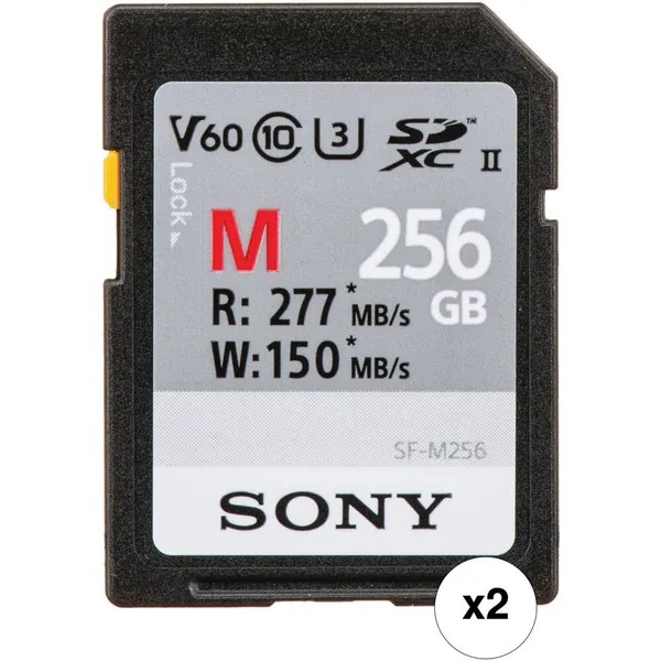 Sony 256GB SF-M UHS-II SDXC Memory Card (2-Pack)
