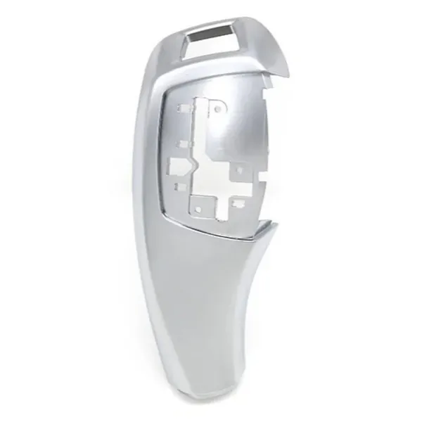Automatic Gear Shifter Knob Selector Shift Lever Cover Silver Chrome 61319155449-1-1 CC-7811 Compatible With Bmw 5 Series E60 E61 2006-2011 6 Series E63 E64 2006-2010