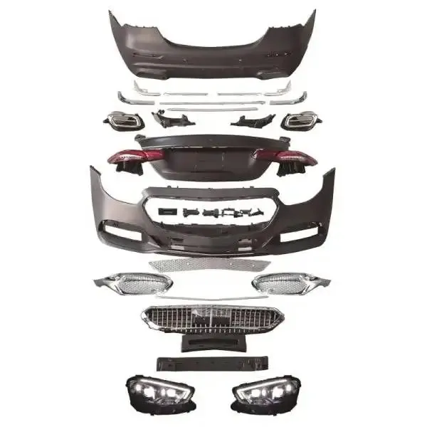Upgrade Conver Facelift To E Class W213 Lci 2021 Facelift Maybach Body Kit Bodykit Bumper CC-112 Compatible With Mercedes E Class W213 2016-2020 Old Shape