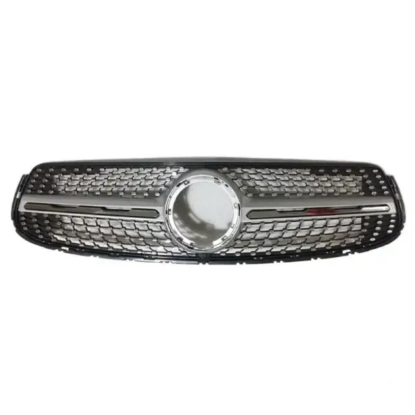 Front Bumper Grill Panamericana Grill Diamond Silver Lci CC-1775 Compatible With Mercedes Glc W253 X256 2020-2023 Glc 63 Glc 65 Coupe