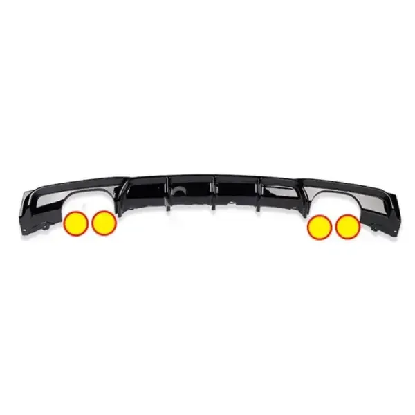 Mp Rear After Bumper Diffuser Lip Glossy Black Mp 00-00 Dual Side Dual Mp CC-3213 Compatible With Bmw 3 Series F30 2012-2018