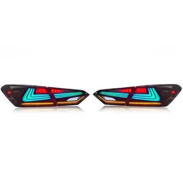 Upgraded Tail Light Lamp Xenon Taillight Retrofit Upgrade Modified Led Drl Hid L Style Rgb CC-5619 Compatible With Toyota Camry 2018-2024 8th Generation