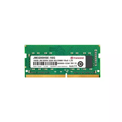 Transcend 16GB JM DDR4 3200 SO-DIMM 1Rx8 2Gx8 CL22 1.2V JM3200HSE-16G