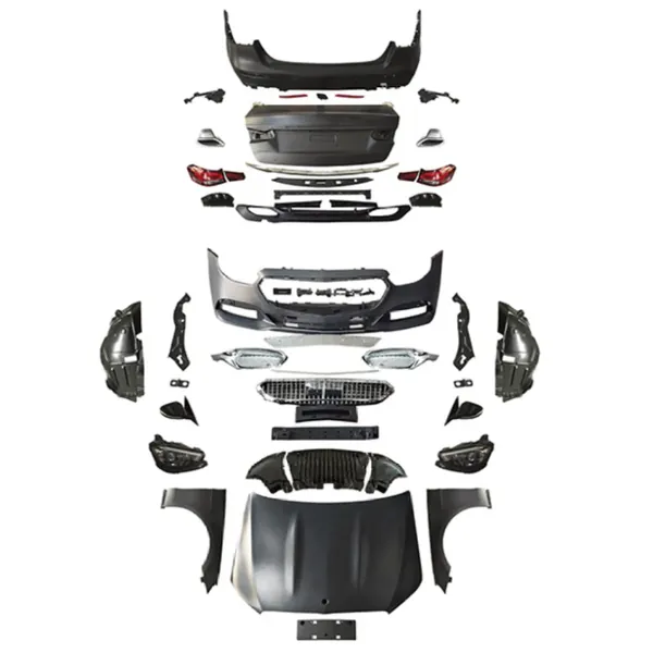 Maybach Upgrade Facelift Conversion Bodykit Bumper Hood Headlight Taillight CC-6357 Compatible With Mercedes Benz E Class W212 2009-2013 To W213 Lci 2021+