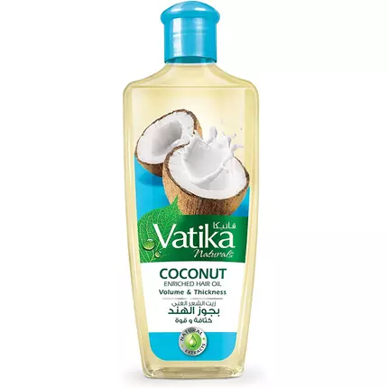 Dabur Vatika Naturals Enriched Hair Oil - Natural Moisturizing, Strengthening and Hair Oil for Healthy Scalp, Nourishing Hair Oil for Soft, Manageable, Smooth and Silky Hair From Root to Tip (Coconut)