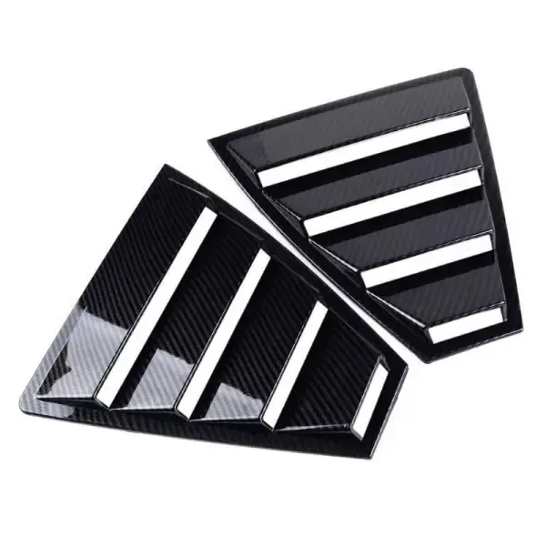 Rear Window Vent Outlet Louver Fender Trim Carbon Fiber Look Window Louver 16 Carbon Fiber CC-1941 Compatible With Hyundai Elantra 2016-2021