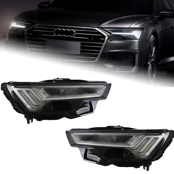 LED Headlight DRL Dynamic Signal High Low Beam Compatible With Audi A6 2019-2023 A6 C8 Design