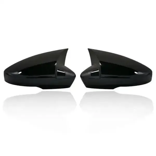 Side Rear View Mirror Case Cover Paste Self Adhesive Tape Stick On Style Ar-mr-047 Gb Glossy Black CC-2003 Compatible With Skoda Octavia Mk3 A7 5e 2013-2019, Volkswagen Vw T-roc 2017-2019