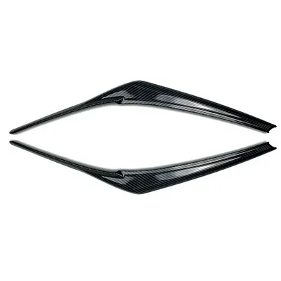 Front Bumper Headlight Light Eyebrows Eyelid Splitter Skirts Canard Carbon Fiber Look Zst-132 Cf USA CC-6219 Compatible With Toyota Camry 2018+2024